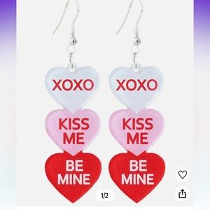 Heart Shaped Love Message Earrings